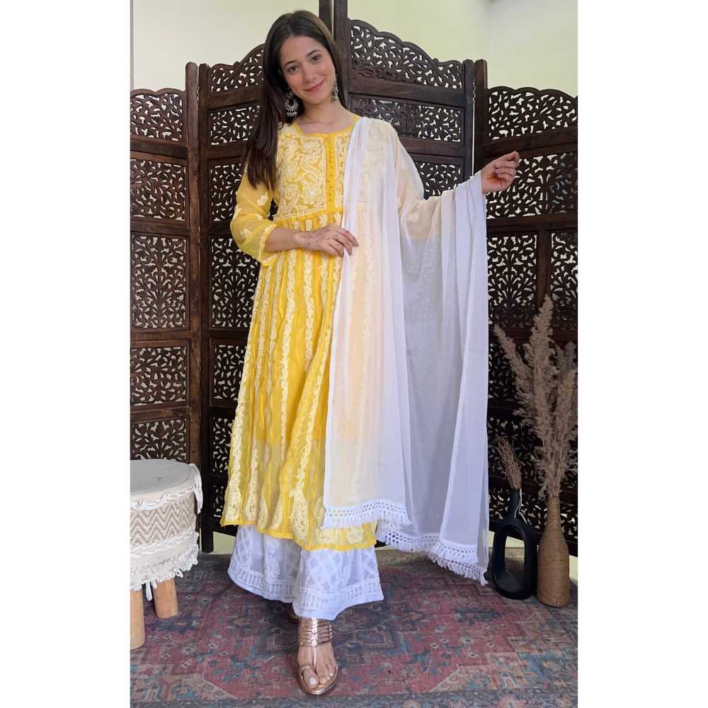 yellow anarkali