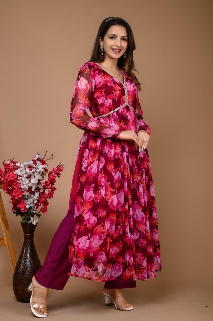 Floral alia cut -winepink - Trend on the go