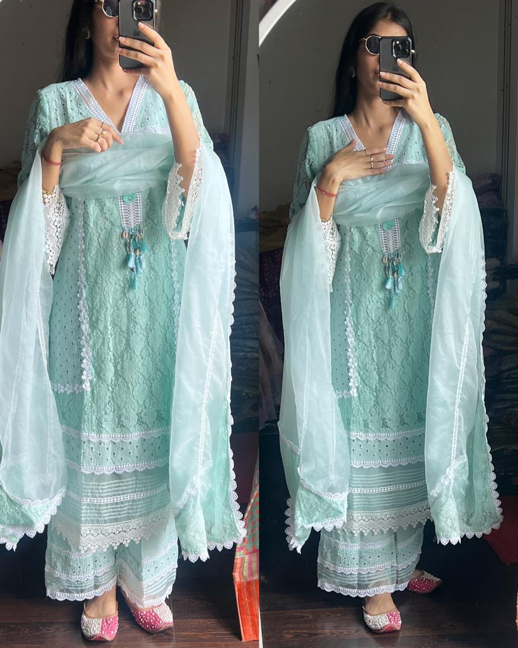 Pakistani crochet suits store