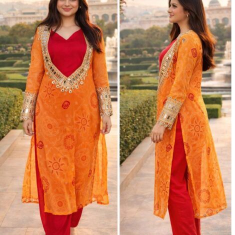 3-Piece Bustier Chiffon Set- Yellow