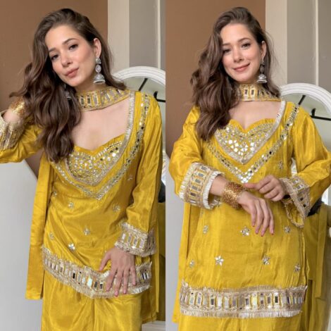 Premium Tissue 4 -Piece Bustier Set -Yellow