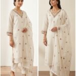 Premium kora cotton embroidered fit