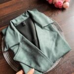 Premium Suede Coat-Sage Green
