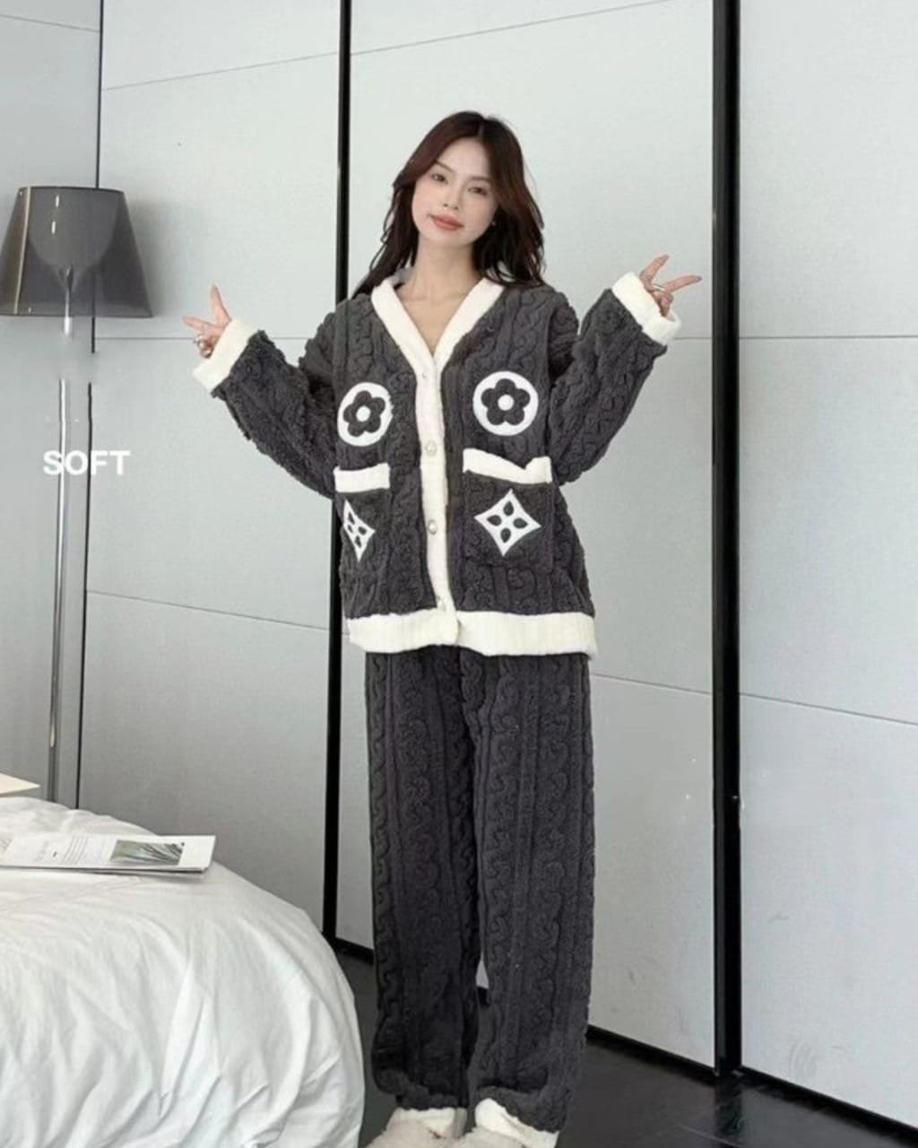 WhatsApp-Image-2024-11-29-at-12.16.42.jpeg Premium Fleece Pjs-Grey - Image 1