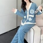 Premium Fleece Pjs-Powder Blue