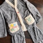 Cute Fur Patch Pjs-Grey