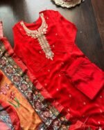Premium Chanderi Silk Aari Suit - Image 2