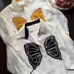 Pearl Butteryfly Cotton Flex Coord -Black