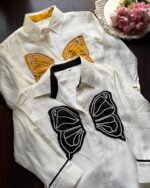 Pearl Butteryfly Cotton Flex Coord -Black