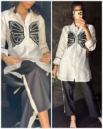 Pearl Butteryfly Cotton Flex Coord -Black - Image 2