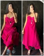 Premium Cotton Flex Coord - Magenta