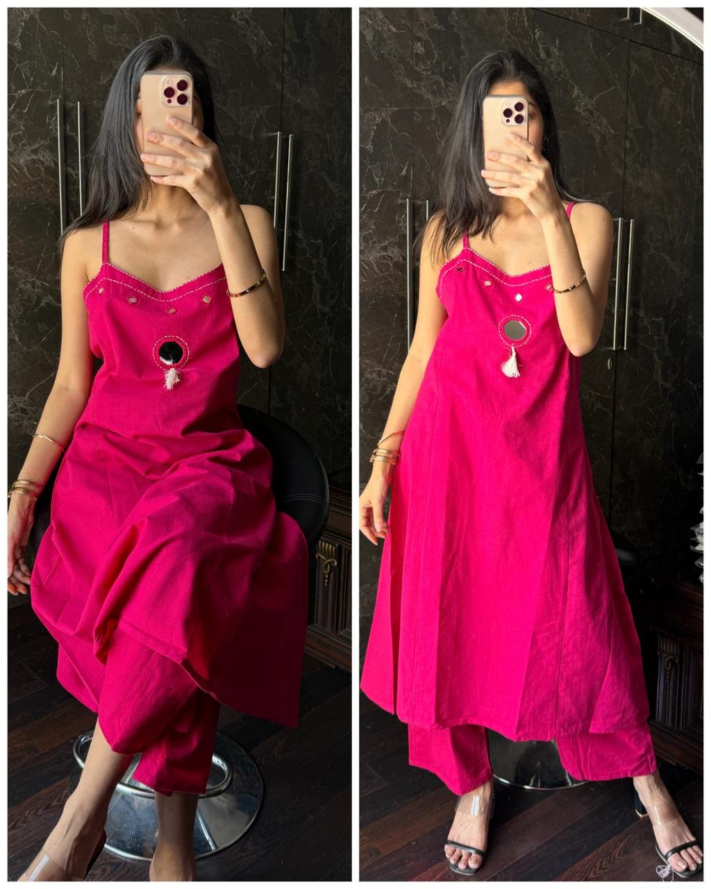 WhatsApp-Image-2025-04-02-at-16.51.11-2.jpeg Premium Cotton Flex Coord - Magenta - Image 1