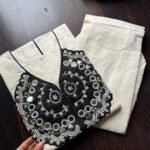 Premium Self Work Cotton Coord - Black