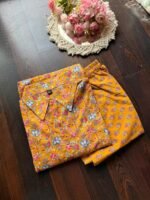 Pure Cotton Aline Fit With Side Pockets -Mustard