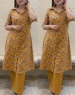 Pure Cotton Aline Fit With Side Pockets -Mustard - Image 2