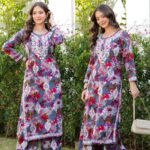 Mul chikankari Coord-Grey