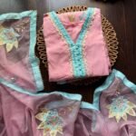 Premium Organza gotta mirror suit-Pink