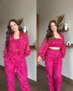 Premium 3 Piece Bandhej -Coord - Image 2