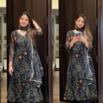 Premium Chiffon Bandhej V Neck Handwork Suit