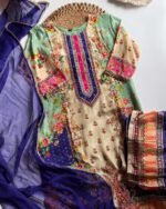Crepe Ivory Sharara Set - Image 2