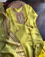 Premium Glass Tissue Hand Work Suit - Lime - Image 2