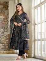 Premium Chiffon Bandhej Angarkha