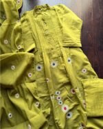 Mul Chanderi Embroidered Suit - Green - Image 2