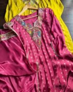 Premium Pure Shimmer Jaquard suit -  Mauve - Image 2