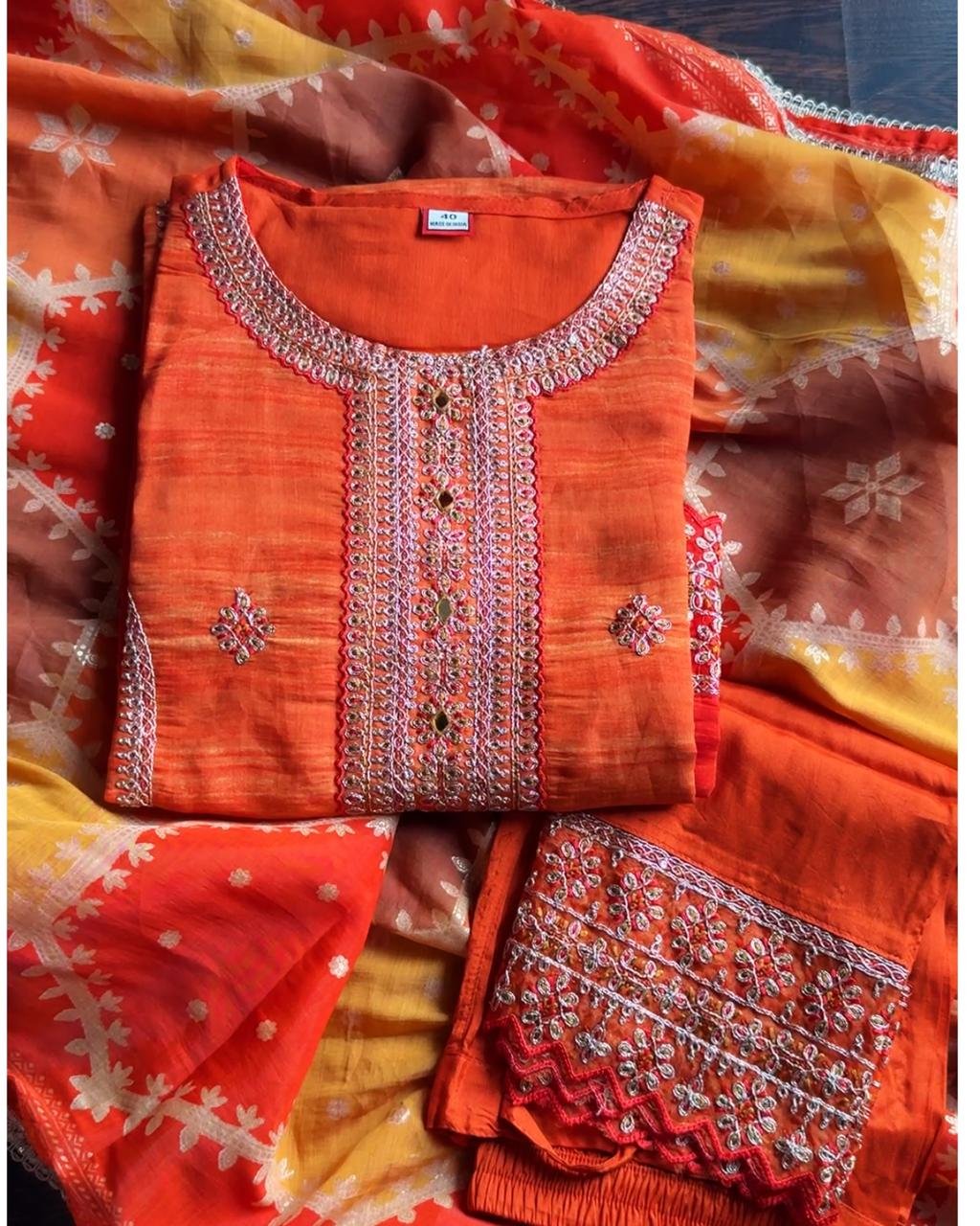 WhatsApp-Image-2025-09-14-at-18.43.50-1.jpeg Premium Cotton Muslin Suit - Orange - Image 1
