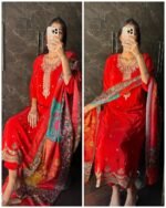 Premium Chanderi Silk Aari Suit