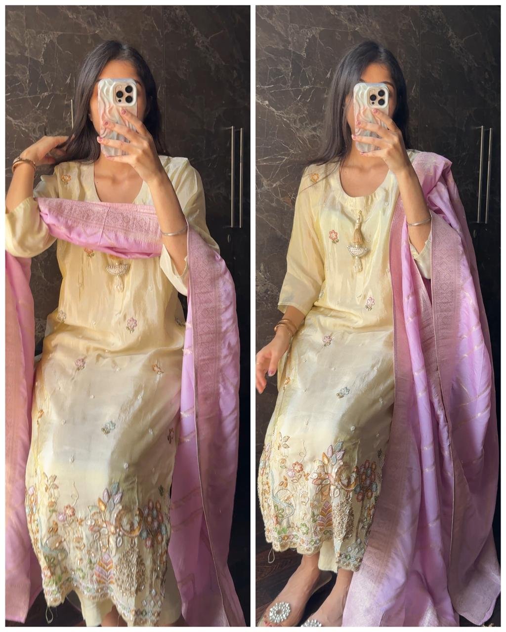WhatsApp-Image-2025-10-28-at-19.31.44-1.jpeg Premium Tissue Hand work Suit - ivory - Image 1