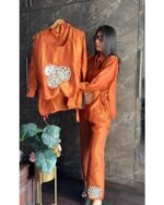 Premium Pure Tissue 3 Piece Coord - Rust - Image 2