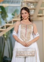 Premium Crushed Cotton Sharara Set with Sleeves Inside - Image 2