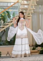 Premium Crushed Cotton Sharara Set with Sleeves Inside - Image 3