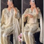 Gotta mirror Premium Crepe Tissue Suit - Ivory