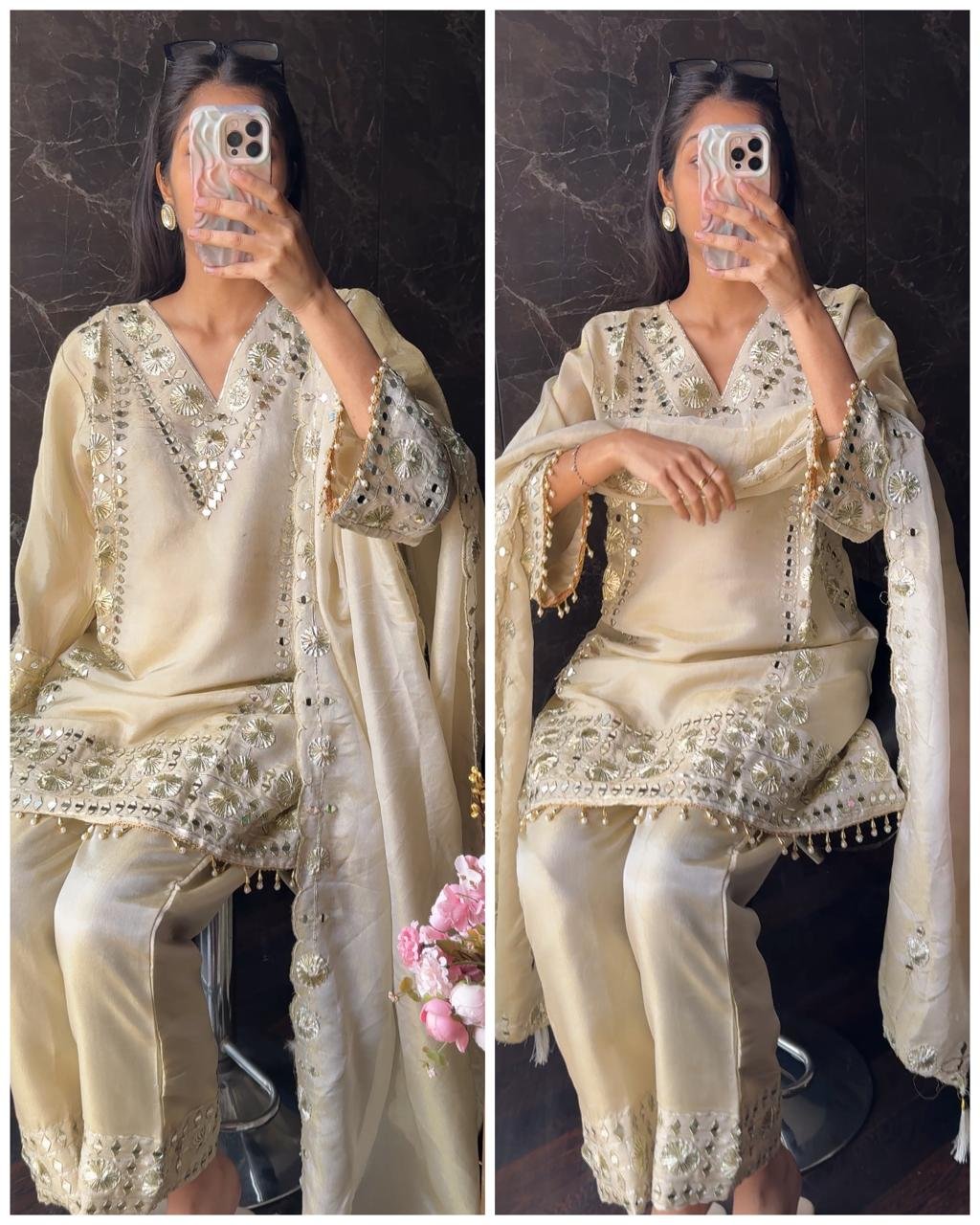 WhatsApp-Image-2026-01-18-at-16.56.03-2.jpeg Gotta mirror Premium Crepe Tissue Suit - Ivory - Image 1