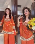 Premium Tissue 4-Piece Bustier Set –Rust Orange - Image 2