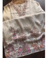 Premium Ivory Tissue Suit with Banarasi Dupatta - Image 2