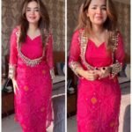 3-Piece Bustier Chiffon Set- Pink