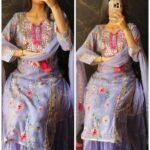 Premium Muslin Floor Length One Piece with Dupatta - Lavender