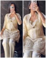 Premium Bustier Tissue Coord Set Ivory