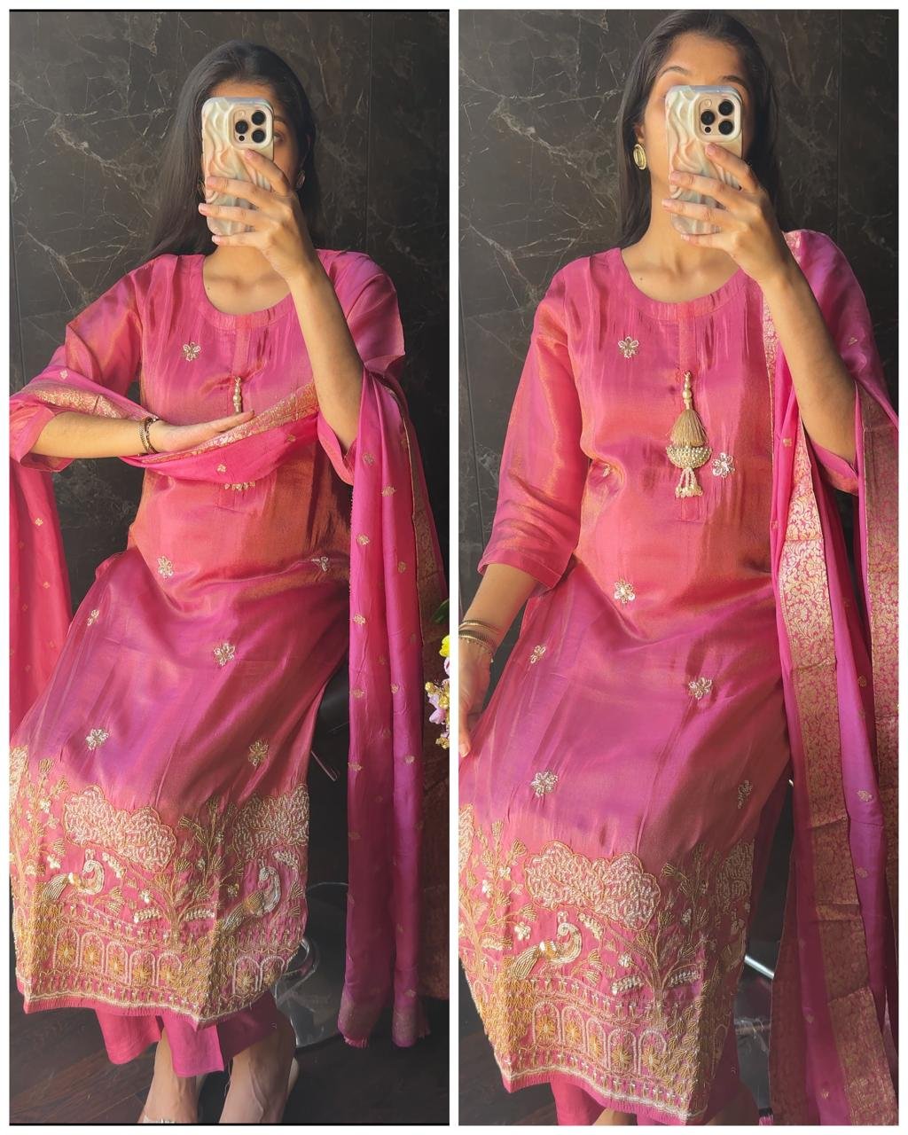 WhatsApp-Image-2026-02-22-at-20.03.29-1.jpeg Premium Tissue Hand work Suit -PINK - Image 1