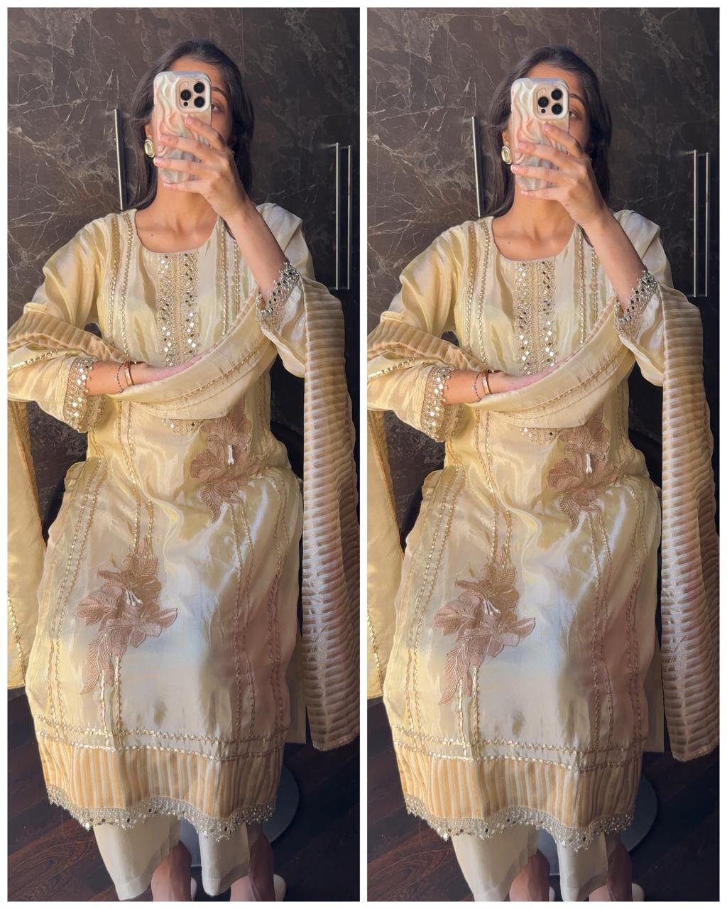 WhatsApp-Image-2026-02-26-at-17.31.53-1.jpeg Premium ivory Gold Tissue Suit - Image 1