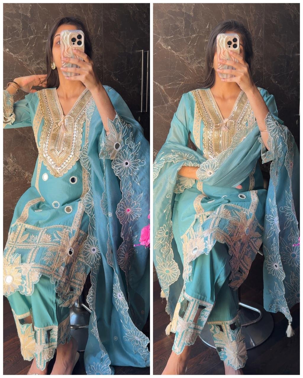 WhatsApp-Image-2026-02-26-at-17.31.55-1.jpeg Premium Cotton Pakistani Suit with Mirror Detailing - Blue - Image 1