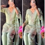 Short Tissue Hand work Suit - Pista Green