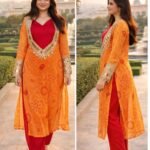 3-Piece Bustier Chiffon Set- Yellow