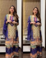 Crepe Ivory Sharara Set