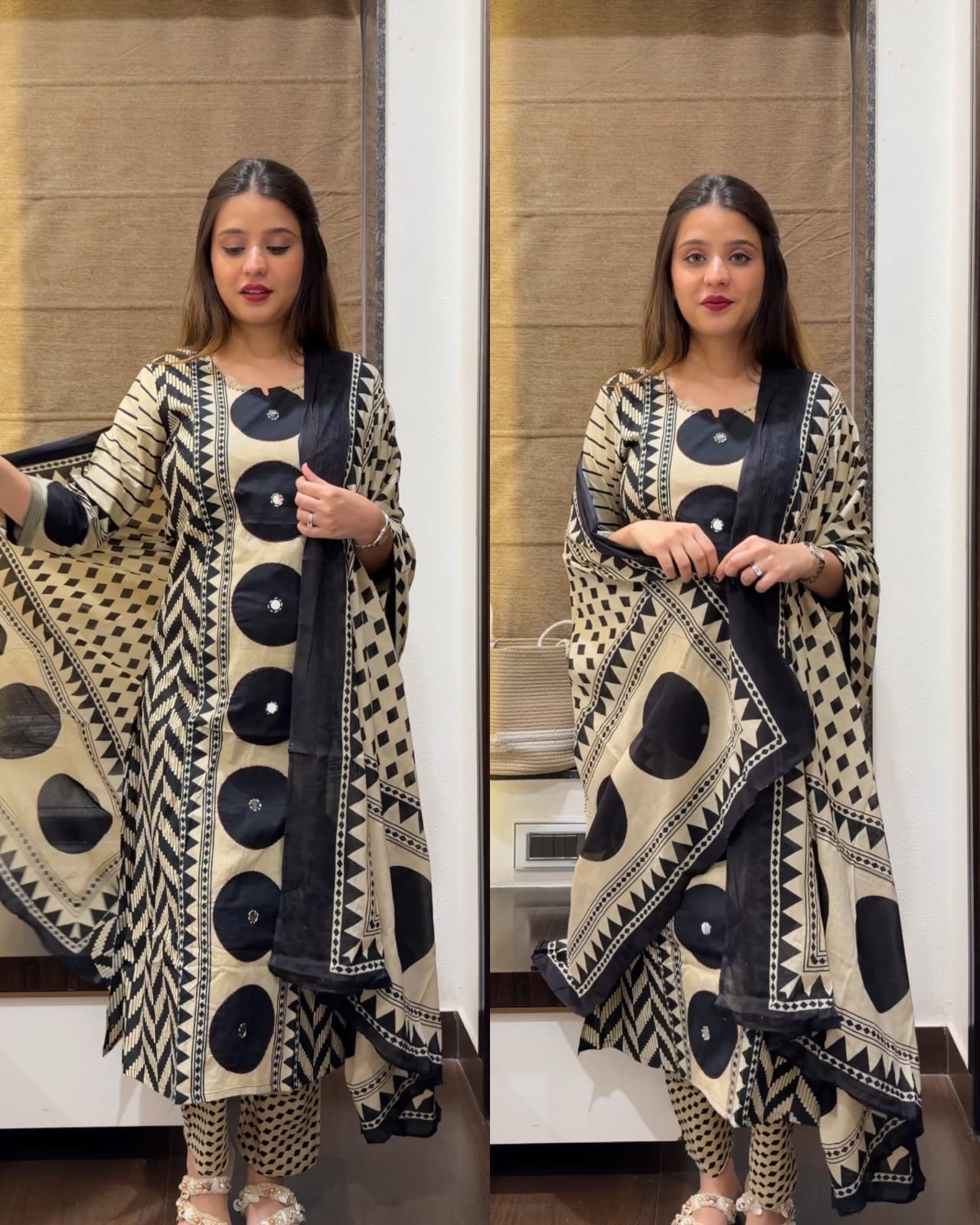 WhatsApp-Image-2026-03-18-at-11.50.17-2.jpeg Polka Dot Viral Cotton Suit -Black - Image 1
