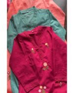 Premium Pure Cotton Embroidered Fit  -Minted Sage - Image 2