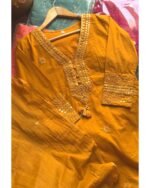 Premium Mul Cotton Straight Fit - Mustard - Image 2